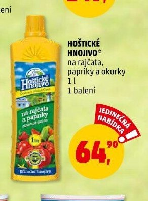 HOŠTICKÉ HNOJIVO na rajčata, papriky a okurky