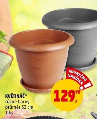 KVĚTINÁČ různé barvy průměr 33 cm