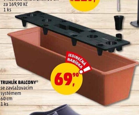 TRUHLÍK BALCONY se zavlažovacím systémem 60 cm