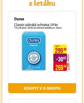Durex Classic pánská ochrana 18 ks