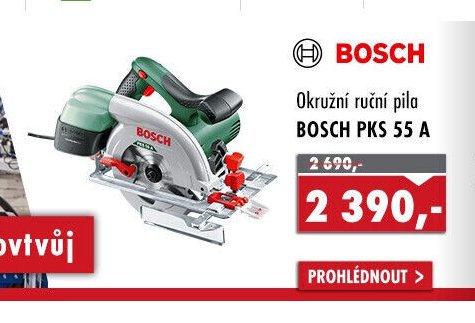 Okružní ruční pila BOSCH PKS 55 A - UNI HOBBY akcniletaky.com