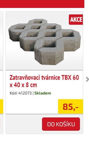 Zatravňovací tvárnice TBX 60 x 40 x 8 cm - UNI HOBBY akcniletaky.com