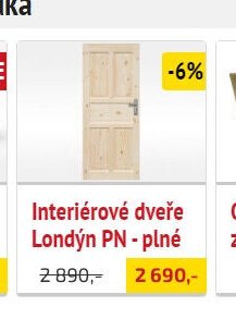 Interiérové dveře Londýn PN - plné - UNI HOBBY akcniletaky.com