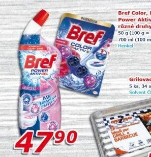Čistič WC gelový Power Aktiv Gel Bref