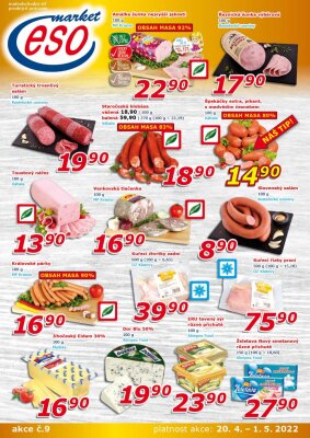 akční leták ESO MARKET 20.4.2022-1.5.2022