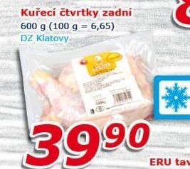 Kuřecí čtvrtky mražené DZ Klatovy