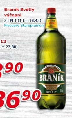 Pivo světlé výčepní 10° Braník