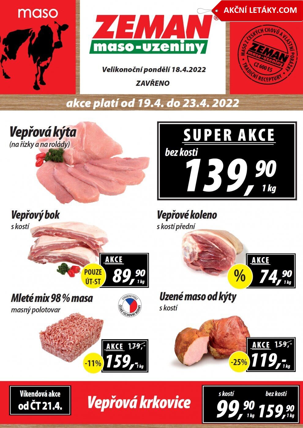 Objevte akční slevy v Zeman masouzeniny od 19.4.