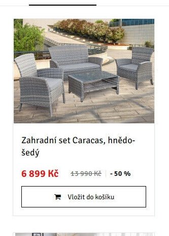 Zahradní set Caracas, hnědo-šedý - ASKO akcniletaky.com
