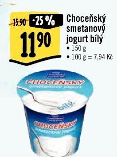 Bílý jogurt smetanový Choceňský
