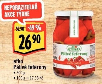 Feferony pálivé Efko