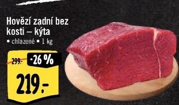Hovězí kýta zadní bez kosti
