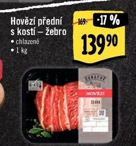 Hovězí přední s kostí - žebro Albert