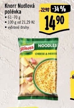 Instantní polévky nudlové Noodles Knorr