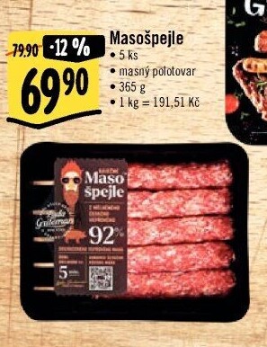 Masošpejle Láďa Grileman Kostelecké uzeniny