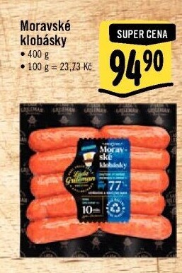 Moravské klobásky Láďa Grileman Kostelecké uzeniny