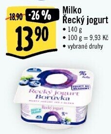 Ochucený jogurt řecký 0% Milko