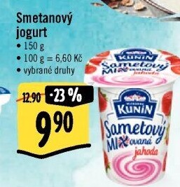 Ochucený jogurt sametový Kunín