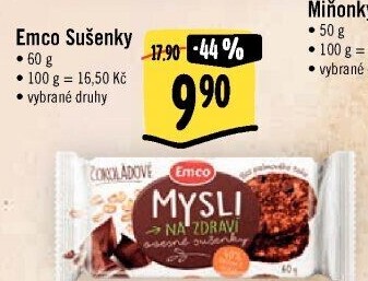 Ovesné sušenky Mysli na zdraví Emco