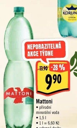 Přírodní voda Mattoni