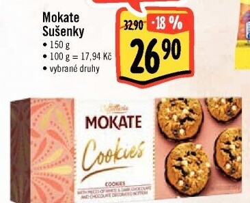 Sušenky Cookies Mokate Caffetteria