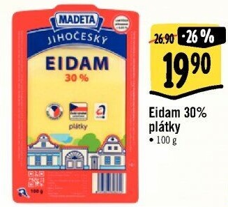 Sýr Eidam Jihočeský 30% Madeta
