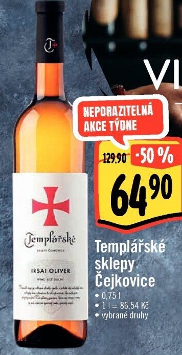 Vína Templářské sklepy Čejkovice