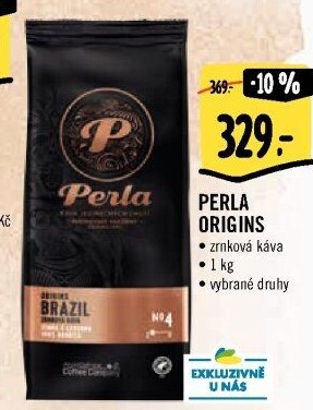 Zrnkové kávy Origins AH Perla