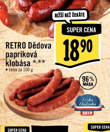 RETRO Dědova papriková klobása