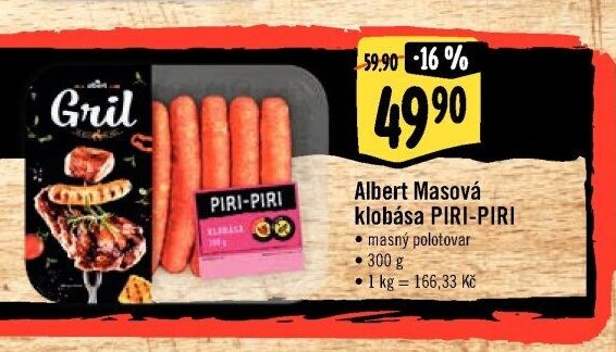 Albert Masová klobása PIRI-PIRI