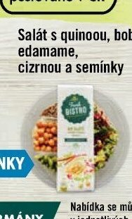 Salát s quinoou, boby edamame, cizrnou a semínky