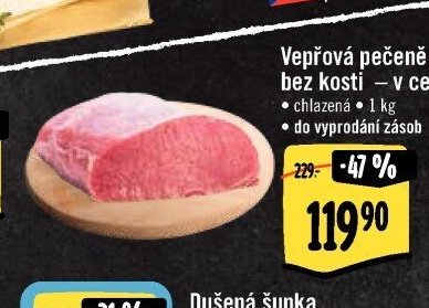 Vepřová pečeně bez kosti – v celku