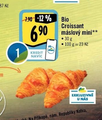 Bio Croissant máslový mini