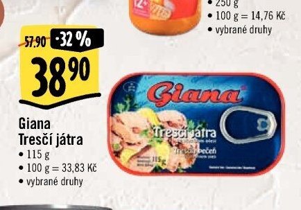 Giana Tresčí játra
