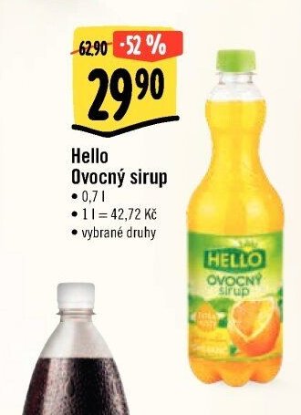 Hello Ovocný sirup