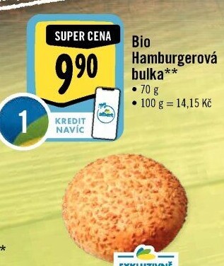 Bulka na hamburger bio