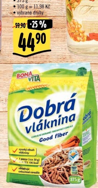 Cereálie Dobrá vláknina Bonavita