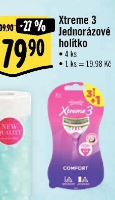 Holítka jednorázová dámská Xtreme 3 Comfort Wilkinson