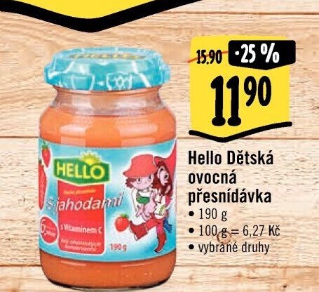 Přesnídávka ovocná Hello