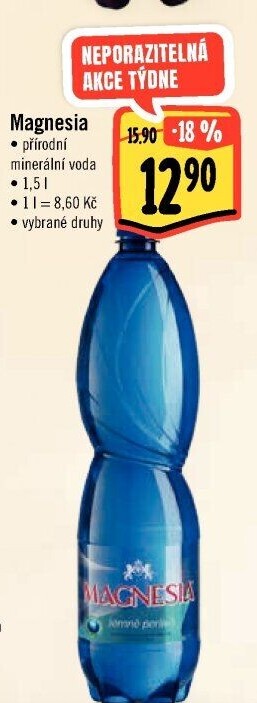 Přírodní voda Magnesia