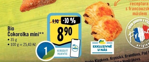 Rolka čokoládová bio