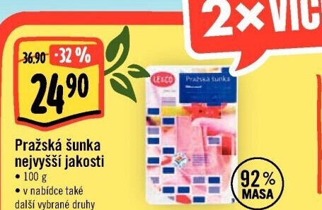 Šunka pražská nejvyšší jakosti LE&amp