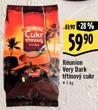 Třtinový cukr Very dark Druid Réunion