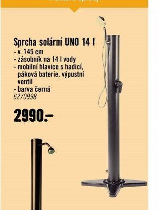 Sprcha solární UNO 14 l - Hornbach akcniletaky.com