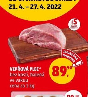 Vepřová plec bez kosti