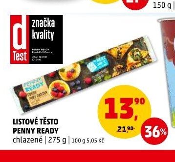 Listové těsto Penny Ready 275 g