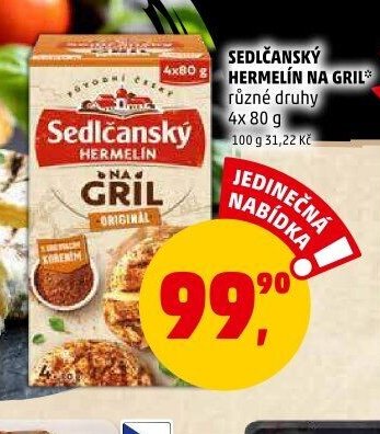 Sedlčanský Hermelín na gril