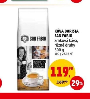 KÁVA BARISTA SAN FABIO zrnková káva