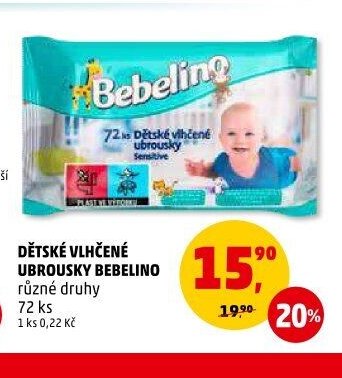 Dětské vlhčené ubrousky Bebelino