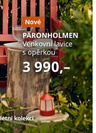 PÄRONHOLMEN Venkovní lavice s opěrkou